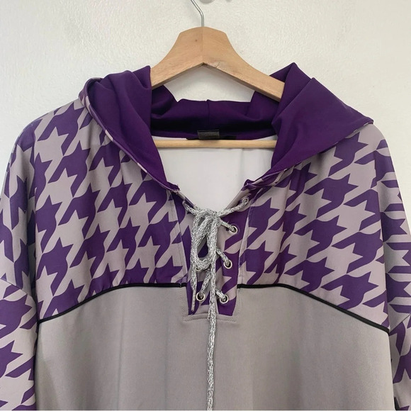 Ashley Sport‎ Hoodie Sweatshirt Woman 26/28  Purple Stretch Athleisure Travel - Picture 2 of 13